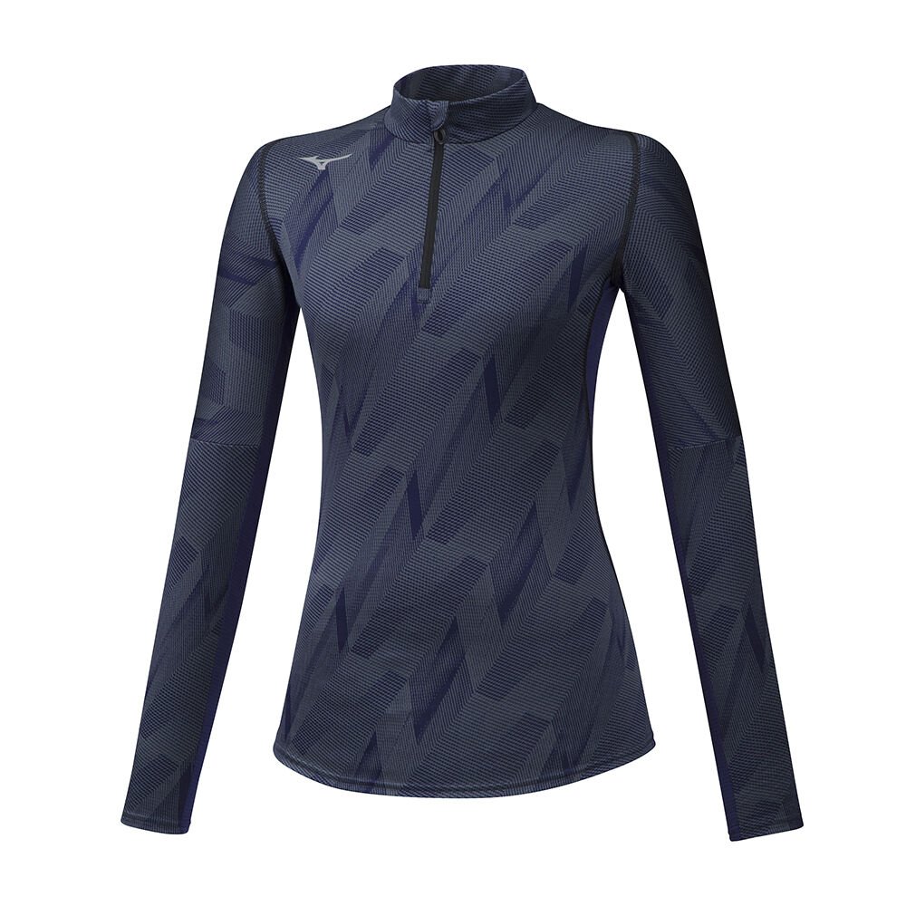 Damske Treningove Oblecenie Mizuno Jacquard Graphic HZ Bezecke Námornícka Modrá Vypredaj FOHV56178